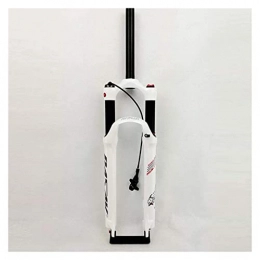 MJCDNB Mountain Bike Fork MJCDNB MTB Suspension Air Forks 26 / 27.5 / 29 Inch Remote Lockout Springback Knob Aluminum Alloy Damping Front Fork Bright White Straight Tube Reflective Pattern CN (Color : Remote control, Size : 2