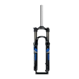 Boxkat Spares Mountain Bike 26 27.5 29 Inch Mechanical Front Fork, Aluminum Alloy MTB Straight Steerer Shoulder Control Travel 100mm Mountain Forks (Color : Blue Label, Size : 29)