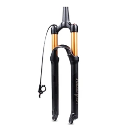 TONPOP Mountain Bike Fork Mountain Bike Air Suspension Fork, 26 / 27.5 / 29 Inch Disc Brake Travel 100mm Damping Adjustment Bicycle Accessories Tapered Tube