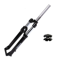 TISORT Mountain Bike Fork Mountain Bike Air Suspension Forks, 26 / 27.5 / 29 Inch MTB Bicycle Front Fork With Rebound Adjustment, 100mm Travel 28.6mm QR 9mm Shoulder Control (Color : Black, Size : 27.5")