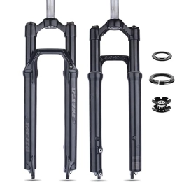  Mountain Bike Fork Mountain Bike Air Suspension Forks QR 9x100mm For 2.4 Tire Front Fork MTB 80mm Travel HL QR 9mm Disc Brake 74mm 1-1 / 8" Threadless Straight Tube Rebound Adjustment (Color : Black, Size : 29inch)