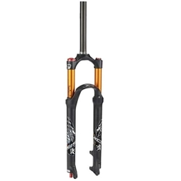 MabsSi Mountain Bike Fork Mountain Bike Bicycle Aluminum Alloy Air Fork MTB 26 / 27.5 / 29 Inch, Shoulder Control Shock Absorber Suspension Mountain / Road Bike Fork Black Gold(Size:27.5, Color:GOLD STRAIGHT MANUAL LOCKOUT)