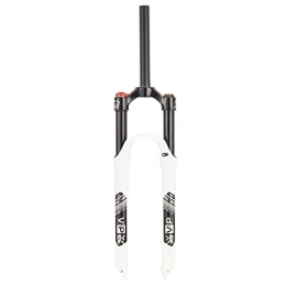 MabsSi Spares Mountain Bike Fork 26 27.5 29 Inch Straight Tube White, Ultralight 1-1 / 8 Manual Lockout Bicycle Air MTB Forks QR 9mm Travel 120mm(Color:29 INCH)