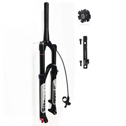 TYXTYX Mountain Bike Fork Mountain Bike Forks 26 27.5 29 Inch Air Suspension 140mm Travel, Rebound Adjust MTB Front Fork, with 180mm Disc Brake Adapter (Color : Tapered Remote Lock Out, Size : 26 inch)