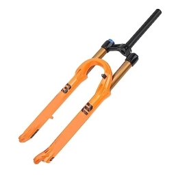 Alomejor Mountain Bike Fork Mountain Bike Front Fork Aluminum Alloy Manual Lockout Suspension Fork for Off Road Cycling Orange