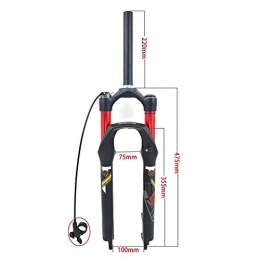 FHGH Mountain Bike Fork Mountain Bike Front Fork Bicycle Front Fork Bicycle MTB Fork Shock Absorber Straight Tube 26 / 27.5 / 29 Inch Mountain Bike Front Fork Gas Fork Wire Lock Pneumatic Front Fork