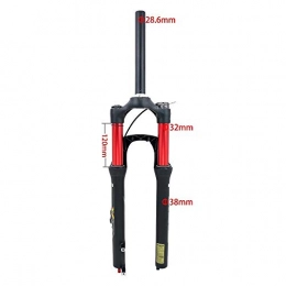 FHGH Mountain Bike Fork Mountain Bike Front Fork Bicycle Front Fork Straight Pipe Double Gas Fork 26 / 27.5 / 29 Inch Mountain Bike Front Fork Gas Fork Shoulder Lock Pneumatic Front Fork Shock Absorber