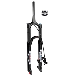  Mountain Bike Fork Mountain Bike MTB Air Suspension Front Fork 26 27.5 29 Inch 140mm Travel Black, Ultralight Alloy Straight / Tapered Tube Bicycle Forks for 1.5-2.45" Tires