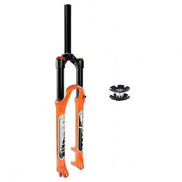 TBJDM Mountain Bike Fork Mountain Bike MTB Fork 26 / 27.5 / 29 Inch 140mm Travel Orange, Rebound Adjust Bicycle Suspension Fork Compatible 1.5-2.45"Tires