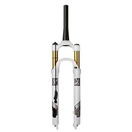 MabsSi Spares Mountain Bike Shock Absorber Front Fork, 26 / 27.5 / 29 Inch Magnesium Alloy Suspension Fork(white)(Size:26, Color:TAPERED REMOTE LOCKOUT)