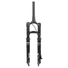 Samnuerly Spares Mountain Bike Suspension Fork 26 27.5 29 Inch MTB Air Fork Travel 100mm Damping Adjustable Tapered Tube Front Forks Remote Lockout 9mm XC (Color : Black, Size : 26'')