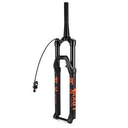 SuIcra Spares Mountain Bike Suspension Fork 27.5 / 29Inch MTB Magnesium Alloy Fork Travel 140mm Bike Air Suspension Fork Manual / Remote Lockout Rebound Adjustment (Color : Black Remote, Size : 29 inch)