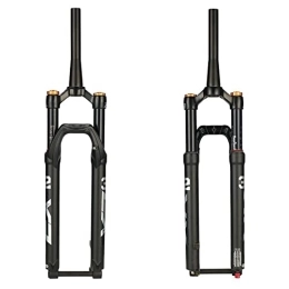 HSQMA Mountain Bike Fork Mountain Bike Suspension Fork Downhill 26 / 27.5 / 29 Inch DH MTB Air Fork 100mm Travel Damping Adjust Thru Axle Fork Disc Brake (Color : Tapered HL, Size : 26")