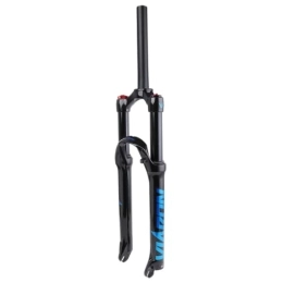 JEZIAE Spares Mountain Bike Suspension Forks, 26 / 27.5 / 29" MTB Bike Fork, Straight Tube, 28.6mm QR, 9mm Suspension Travel, 100mm Manual / Crown Lock, Mountain Bike Forks (27.5 Inch, Blue)