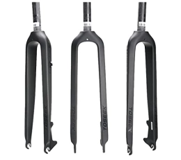 Fansisco Mountain Bike Fork Mountain Bike Ultra-Light Full Carbon Straight Tube Front Fork Bicycle Hard Fork Disc Brake 26 Inch 27.5 Inch 29 Inch Fit Road Mountain Bikes