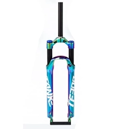 TISORT Mountain Bike Fork Mountain Front Fork 26 27.5 29 Inch Air Mountain Bike Suspension Fork Suspension MTB Fork 100mm Travel Straight Tube Bicycle Front Fork (Color : Dazzling, Size : 27.5")