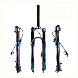  Mountain Bike Fork Mountain Front Fork 27.5" 29" Air Pressure Suspension Fork 100mm Travel Aluminum Alloy XC Bicycle Forks 1-1 / 8" Straight Tube Disc Brake QR 9MM Fork Bicycle Accessories