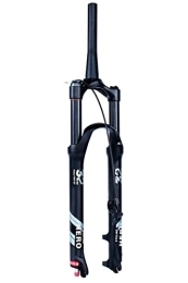 Samnuerly Mountain Bike Fork MTB Air Fork 26 / 27.5 / 29'' 100mm Travel Mountain Bike Suspension Fork Rebound Adjustable 1-1 / 8 1-1 / 2 Front Fork Disc Brake 9mm HL / RL (Color : Tapered remote, Size : 26'')