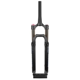 LSRRYD Mountain Bike Fork MTB Air Fork 26 / 27.5 / 29 Inch Bike Suspension Forks Thru Axle Mountain Bike Front Fork 1-1 / 2'' Tapered Air Suspension Fork Travel 100mm Rebound Adjust Manual Lockout ( Color : Black , Size : 27.5'' )