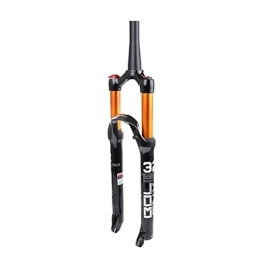 HSQMA Mountain Bike Fork MTB Air Fork 26 / 27.5 / 29 Inch Mountain Bike Suspension Fork Travel 100mm 1-1 / 8 Straight / Tapered Front Fork QR 9mm Manual / Remote Lockout (Color : Tapered HL, Size : 26'')