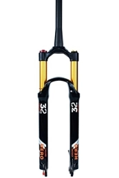 Samnuerly Mountain Bike Fork MTB Air Fork 26 / 27.5 / 29'' Mountain Bike Suspension Fork 100mm Travel Rebound Adjustable 1-1 / 8 1-1 / 2 Disc Brake Bicycle Front Fork 9mm HL / RL (Color : Tapered manual, Size : 27.5'')