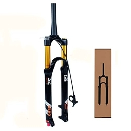 TISORT Spares MTB Air Fork 26 / 27.5 / 29 Mountain Bike Suspension Fork Travel 130mm Rebound Adjustment 1-1 / 8" Straight / tapered Front Fork QR 9mm Manual / remote Lockout (Color : Tapered remote, Size : 27.5")