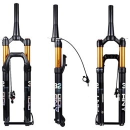 TISORT Spares MTB Air Suspension Fork MTB Forks Mountain Bike Suspension Fork 27.5 29 Inch Thru Axle 15mm Travel 120mm 28.6mm Tapered Tube (Color : Tapered remote, Size : 29")