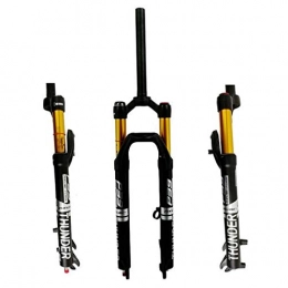 QHY Spares MTB Bike Fork 27.5" Air Shock AM Bicycle Suspension Fork 29" Manual Lockout Rebound Adjust Straight Steerer 1-1 / 8" QR 9mm Travel 100mm (Color : Black silver, Size : 29inch)