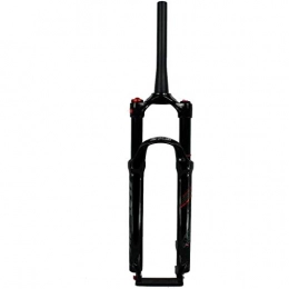 HHH Mountain Bike Fork MTB Bike Suspension Fork 26 27.5 29 Inch Air Shock Absorber Cone Tube 1-1 / 2" Damping Adjustment Disc Brake QR 9mm Travel 120mm Bicycle Forks Shoulder Control Wire Control ( Color : A , Size : 26inch )