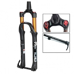 NOLOGO Spares MTB bike Suspension Fork 27.5 Inch Bike MTB Fork, Unisex Adult Ultralight Cycling Conical Tube Disc Brake Mountain Bicycle Shock Absorber Air Fork (Color : A, Size : 27.5 INCH)