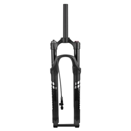 HSQMA Mountain Bike Fork MTB Fork 26 / 27.5 / 29 Inch Mountain Bike Suspension Forks Air Fork 80mm Travel Rebound Adjust Thru Axle Bicycle Front Fork 1-1 / 8'' Straight / Tapered Romete Lockout ( Color : Straight , Size : 26inch )