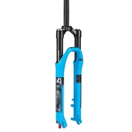  Mountain Bike Fork MTB Fork 26 / 27.5 / 29 Inch Mountain Travel 120Mm MTB Rebound Adjust 1 1 / 8 Straight Tube QR 9Mm Manual Lockout Air Suspension Fork Outdoor Sports Cycling, Blue-26inch