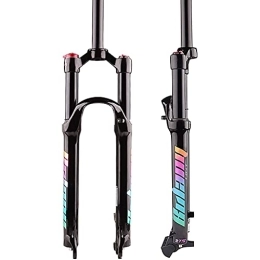 QHYXT Spares MTB Front Forks with ABS Lock Shoulder Control 26 / 27.5 / 29 inch Bicycle Suspension Fork Air Shock Fork Travel 120MM Disc Brake 9MM QR for Cycling, Commuting