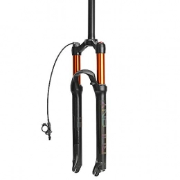 MZZG Mountain Bike Fork MZZG 26 / 27.5 / 29 Inch Air MTB Suspension Fork Travel 100Mm Damping Adjust Air Pressure Front Fork Bicycle Accessories, Straight Remote, 29