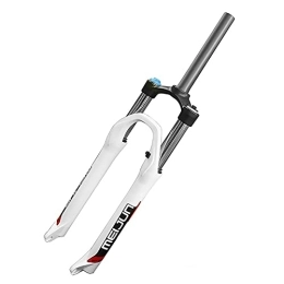 NEZIAN Mountain Bike Fork NEZIAN 27.5 Inch Front Suspension Fork Mountain Bike Travel 100mm Hydraulic Oil Spring Disc Brake Cycling Accessories Shoulder Control (Color : White)