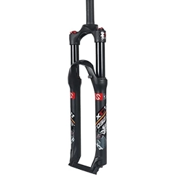 NEZIAN Mountain Bike Fork NEZIAN Mountain Bike Front Suspension Fork 26 / 27.5 / 29 Inch Air Disc Brake Shoulder Control Aluminum Alloy Cycling Accessories (Color : Black, Size : 29 inch)