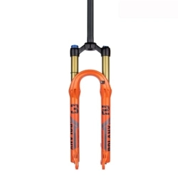 OMDHATU Mountain Bike Fork OMDHATU 26 / 27.5 / 29 Inch Mountain Bike Air Shock Suspension Fork 1-1 / 8" Straight Steerer Manual / Remote Lockout 100mm Travel Disc Brake Quick Release 100mm*9mm (Color : A Orange, Size : 29inch)