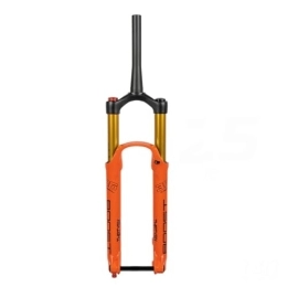 OMDHATU Mountain Bike Fork OMDHATU Mountain Bike Air Shock Suspension Fork 26 / 27.5 / 29 Inch Rebound Adjust 1-1 / 2 Inch Tapered Steerer Manual Lockout 140mm Travel Disc Brake Thru Axle 110mm*15mm (Color : Orange, Size : 26inch)