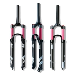PHOCCO Mountain Bike Fork PHOCCO 26 / 27.5 / 29er MTB Suspension Fork Tapered / Straight Tube Air Front Fork QR 9mm Disc Brake Mountain Bike Fork (Color : Tapered Manual, Size : 27.5in)