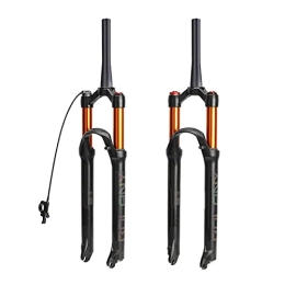 PPCAK Spares PPCAK Bike Fork Solo Air With Rebound Adjustment MTB Front Suspension 26 27.5 29 Straight Tapered RL LO Bicycle Quick Release (Color : 27.5 Tapered Remote, Model : BLACK)