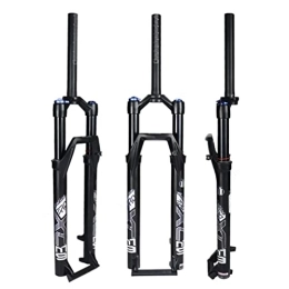 QHIYRZE Mountain Bike Fork QHIYRZE Mountain Bike Air Suspension Forks 26 / 27.5 / 29 Inch MTB Fork Travel 110mm Manual / Remote Lockout Front Fork 1-1 / 8'' Straight / Tapered Tube QR 9mm (Color : Straight Manual, Size : 29'')