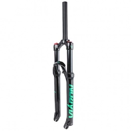 QHY Spares QHY 26 / 27.5 / 29 Inch Bike Air Fork MTB Bicycle Suspension Fork, Straight Steerer Front Fork 100mm Travel Manual Lockout 9mmQR (Color : Green, Size : 26in)