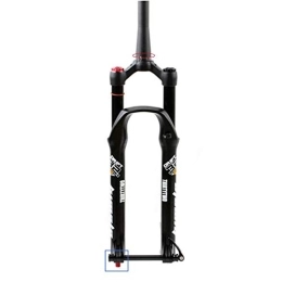 QHY Spares QHY 26 27.5 29 Inch DH Bicycle Front Fork MTB Bike Suspension Fork 1-1 / 2" Steerer Air Damping HL / RL Thru Axle 15mm For Disc Brake Bike 115mm Travel (Color : Black Manual, Size : 27.5")