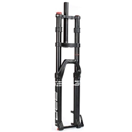 QHY Mountain Bike Fork QHY 26 / 27.5 / 29 Inch MTB Downhill Fork Air Shock Absorber Bicycle Suspension Fork DH AM Damping Disc Brake Straight 1-1 / 8" HL Travel 135mm Thru Axle 15mm 2350g (Color : Black, Size : 27.5in)