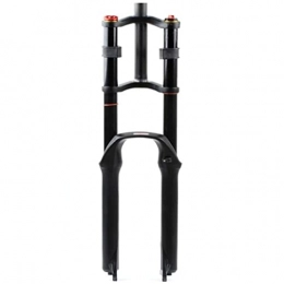 QHY Spares QHY 26 27.5 29'' Mountain Bike Suspension Forks Downhill MTB Oil Fork Double Shoulder DH Front Fork With Damping 140mm Travel 1-1 / 8 Disc Brake QR 9mm 2780g (Color : Black A, Size : 26 inch)