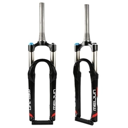QHY Mountain Bike Fork QHY 26 27.5 Inch MTB Bike Fork Disc Brake Bicycle Suspension Fork Hydraulic Shock Absorber QR Straight 1-1 / 2" HL 110mm Travel 2527G (Color : Black, Size : 26inch)