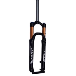 QHY Mountain Bike Fork QHY Bicycle Fork MTB Air Suspension Fork 26 / 27.5 / 29 Inch Mountain Bike Fork Disc Brake QR 105mm Travel Straight 1-1 / 8" HL / RL 1680G (Color : Gold, Size : 27.5in)