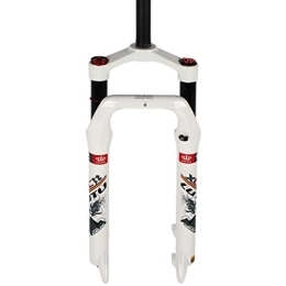 QHY Spares QHY Bicycle forks 26" Bicycle Suspension Fork Air Fork BMX Bike Manual Control 115mm Travel For 4.0 Tires Disc Brake (Color : White, Size : 26")