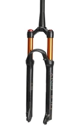 QHY Spares QHY Bicycle forks MTB Bicycle Fork Air Supension 26 / 27.5 / 29er Rebound Adjustment ABS Lock Straight / Tapered Travel 100mm Mountain Bike Fork (Color : 27.5er Tapered Hand)