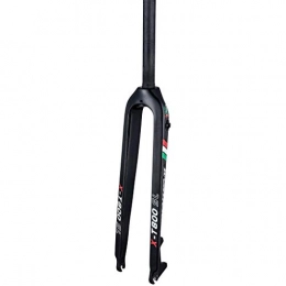 QHY Mountain Bike Fork QHY Bicycle Front Fork 26" / 27.5" / 29" Rigid Forks Lightweight Full Carbon Fiber MTB Bike Front Fork Disc Brake 559g 9MM QR (Color : Black, Size : 26inch)